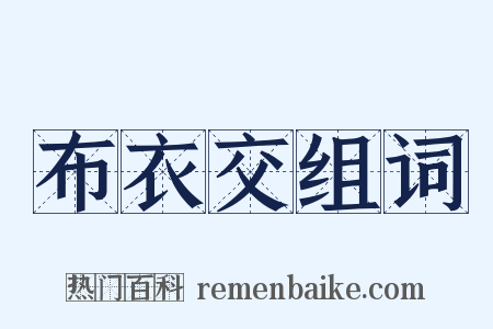 布衣交组词是什么意思的图片